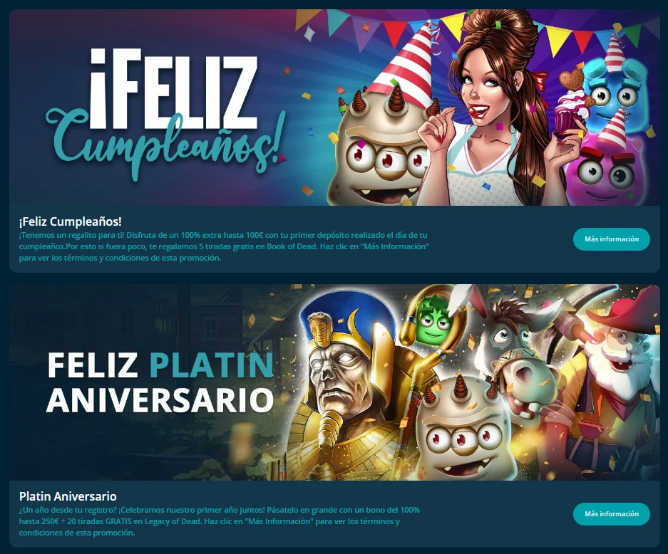 Bonos Platincasino