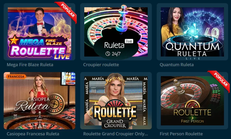 Ruleta en vivo en Platin Casino